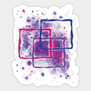 Subtle Bi Squares Sticker